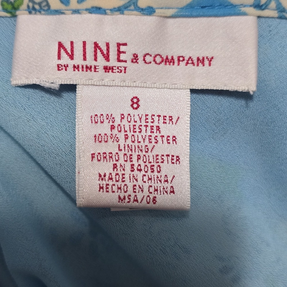 Y2K Fairy NWT Nine & Company Messina Skirt Size 8 Blue Green Asymmetrical - Picture 7 of 8